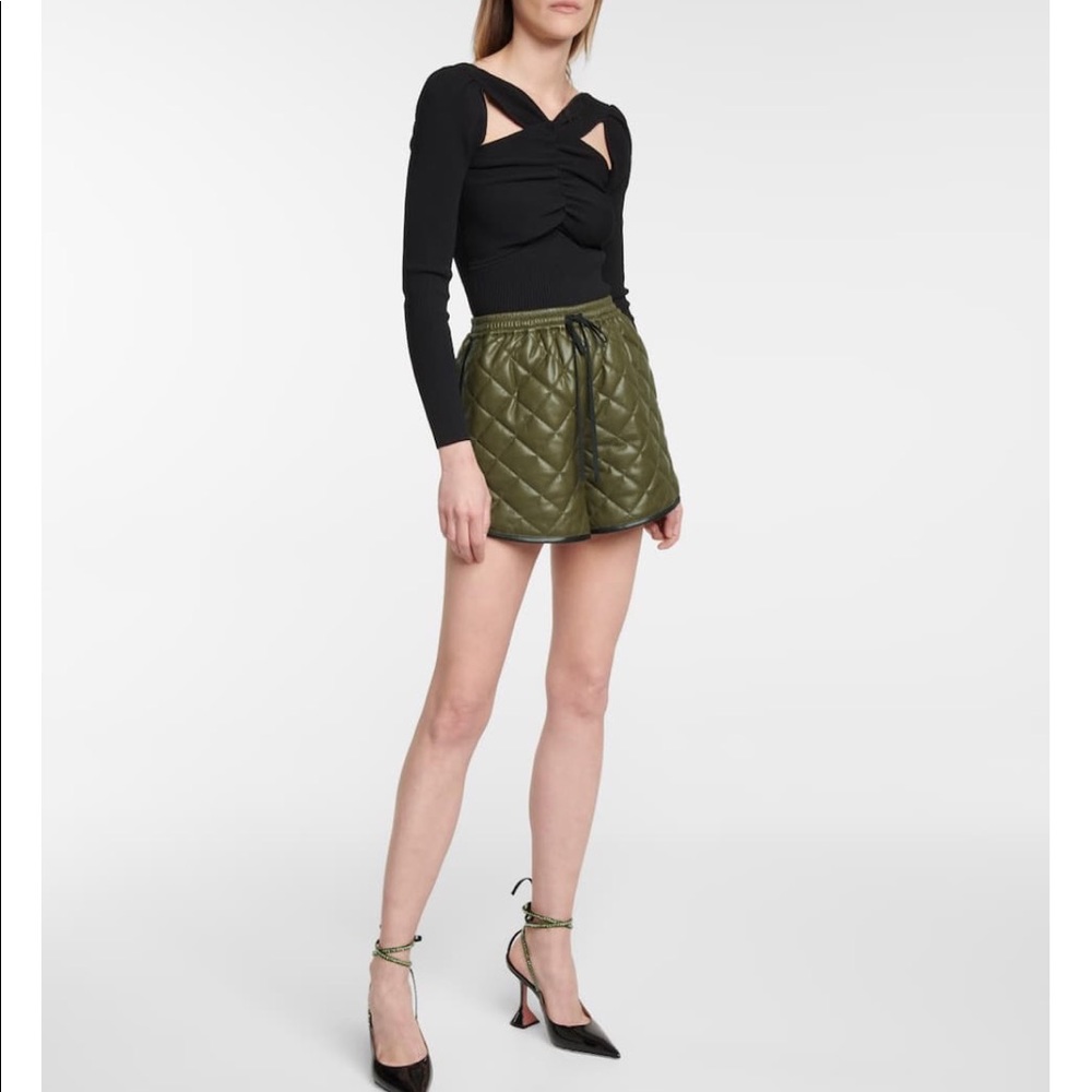 SOLD Vegan Leather Quilted Shorts *NWT*